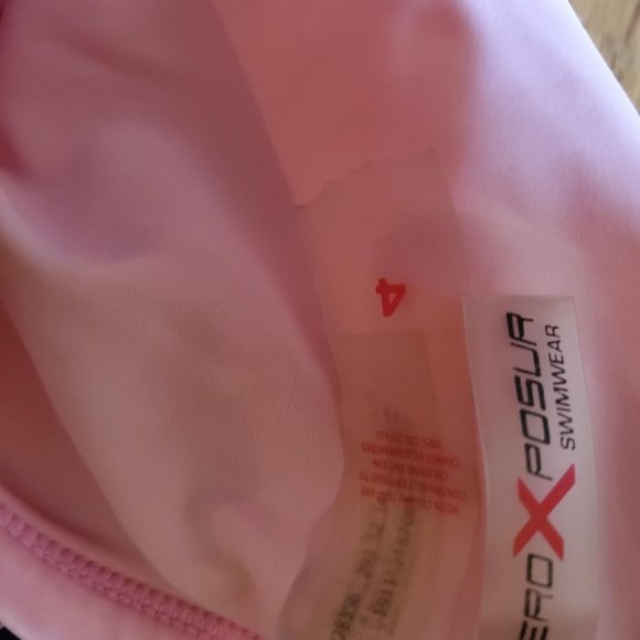 Pink Blue 3 Piece Bikini‎ Size 4  Coverup Zero Xposure - Picture 3 of 4